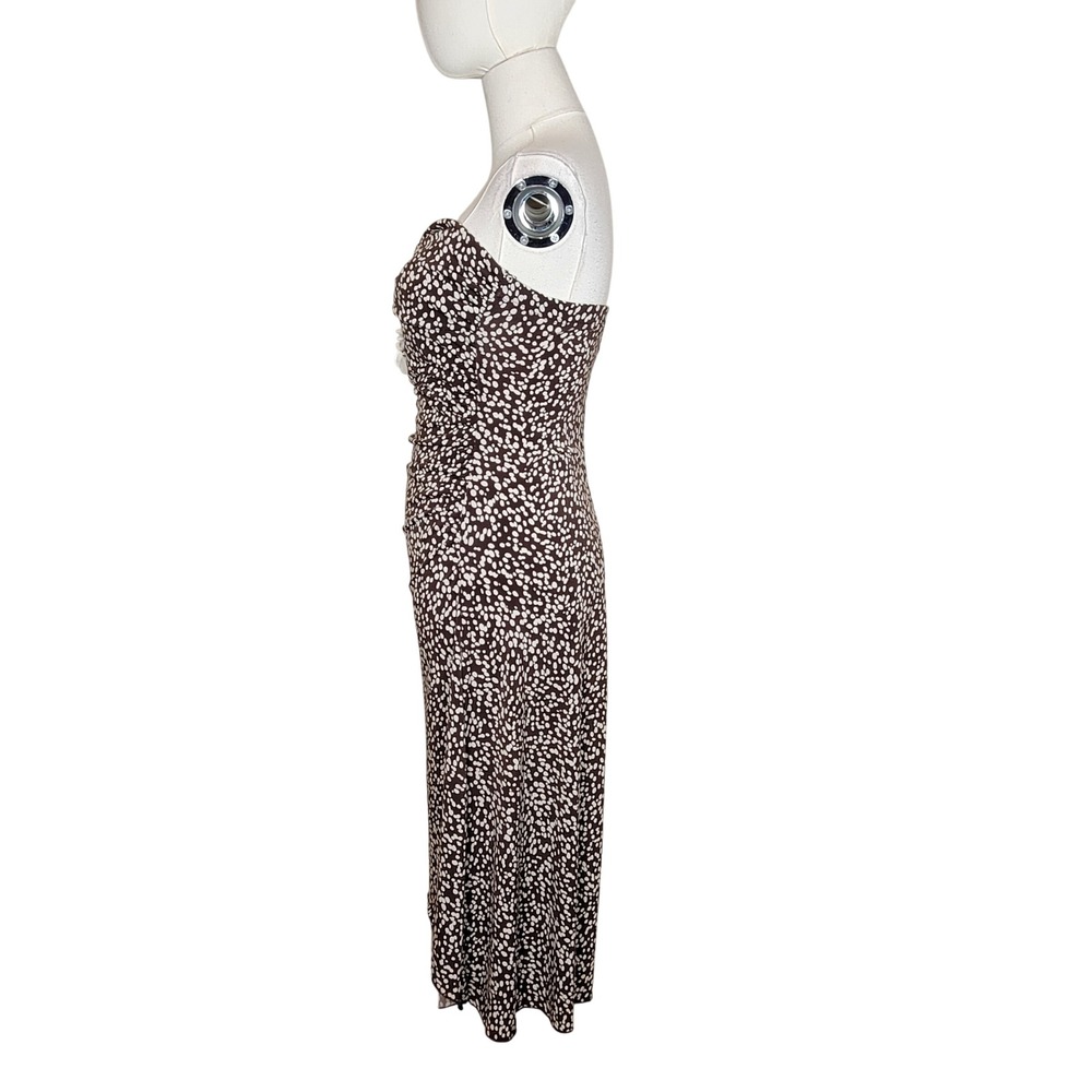 Speechless Vintage Y2K Brown Dot Strapless High Low Dress M Retro Fairy Beach - Picture 5 of 7
